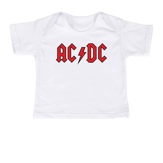 футболки для новорождённых AC/DC белый 80