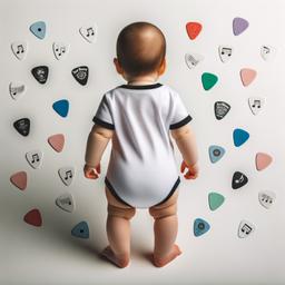 боди для новорождённых I LOVE ROCK'N'ROLL белый 68 (от 6 месяцев)
