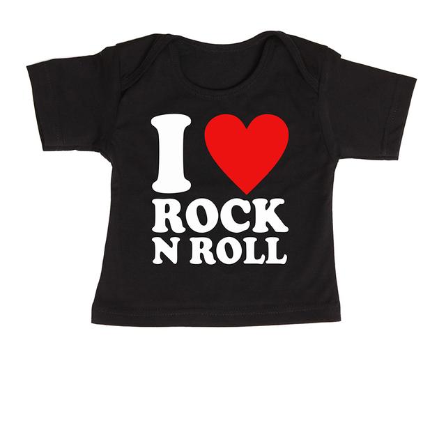 футболки для новорождённых I LOVE ROCK'N'ROLL чёрный 86