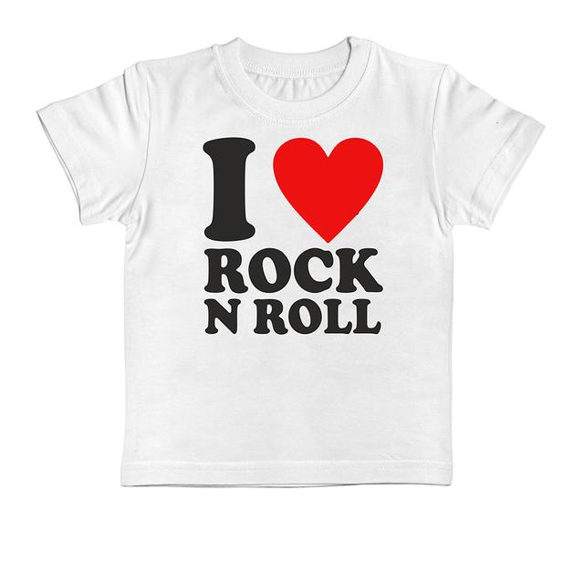 футболки для детей I LOVE ROCK'N'ROLL белый 92