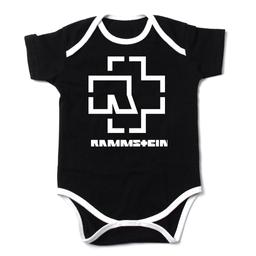 Боди для новорождённых RAMMSTEIN чёрный с белой окантовкой 74 (от 9 месяцев)