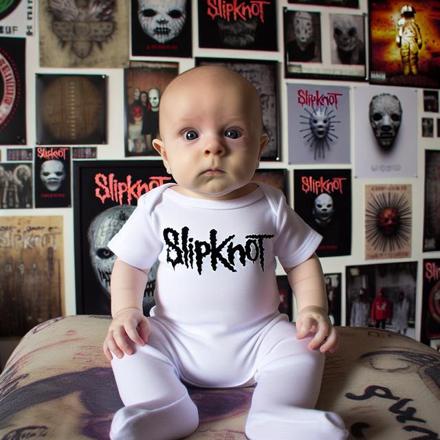 Боди для новорождённых SLIPKNOT белый 62 (от 3х месяцев)