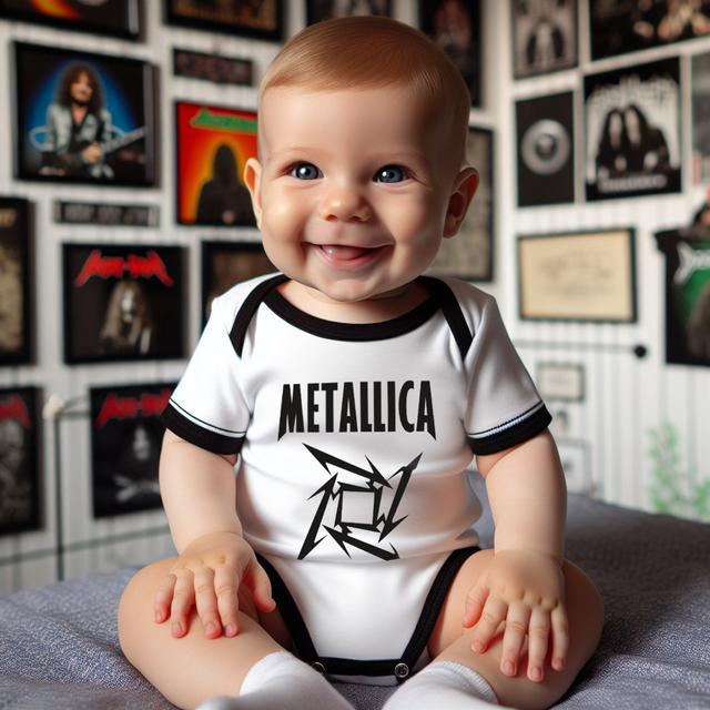 Боди для новорождённых METALLICA STAR белый 62 (от 3х месяцев)