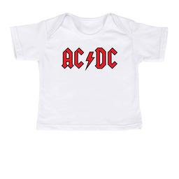 Футболка для новорождённых AC/DC белая 86