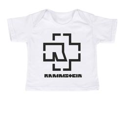 Футболка для новорождённых RAMMSTEIN белая 80